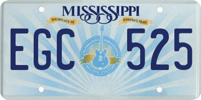 MS license plate EGC525