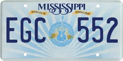 MS license plate EGC552