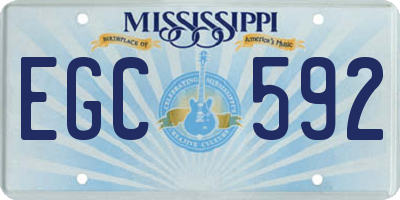 MS license plate EGC592