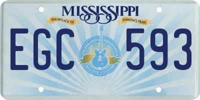 MS license plate EGC593
