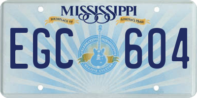MS license plate EGC604