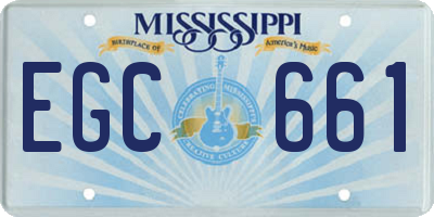 MS license plate EGC661