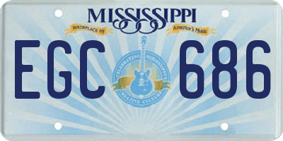 MS license plate EGC686