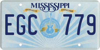 MS license plate EGC779