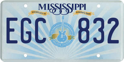 MS license plate EGC832
