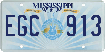 MS license plate EGC913