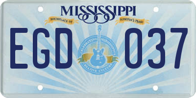 MS license plate EGD037