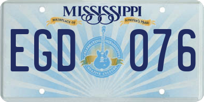 MS license plate EGD076