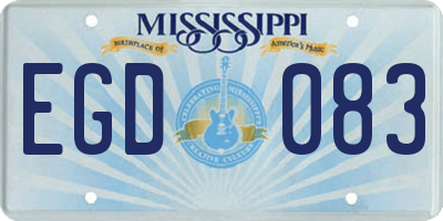 MS license plate EGD083