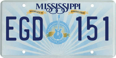 MS license plate EGD151