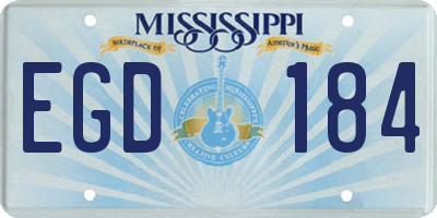 MS license plate EGD184