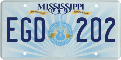 MS license plate EGD202