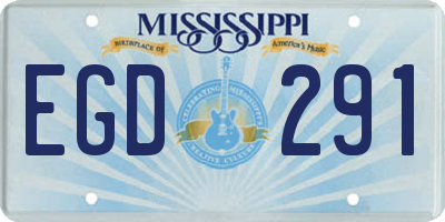 MS license plate EGD291