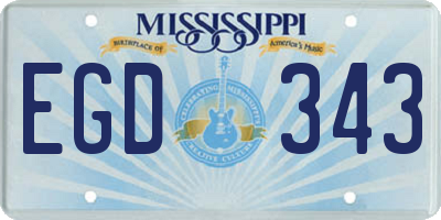 MS license plate EGD343