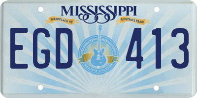 MS license plate EGD413