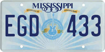 MS license plate EGD433