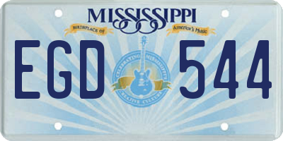 MS license plate EGD544