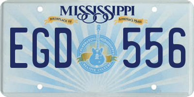 MS license plate EGD556