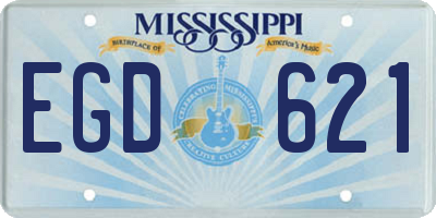 MS license plate EGD621