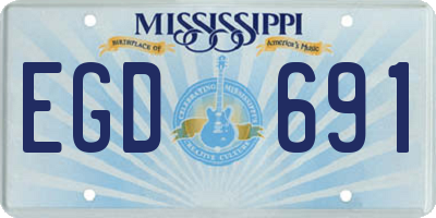 MS license plate EGD691