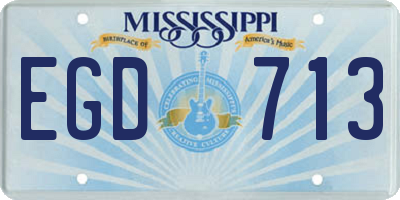 MS license plate EGD713