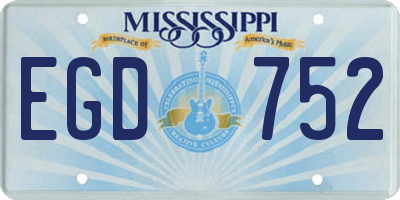 MS license plate EGD752