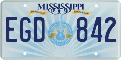 MS license plate EGD842