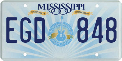 MS license plate EGD848