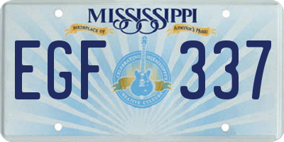 MS license plate EGF337