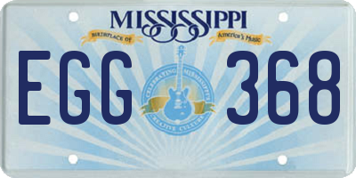 MS license plate EGG368