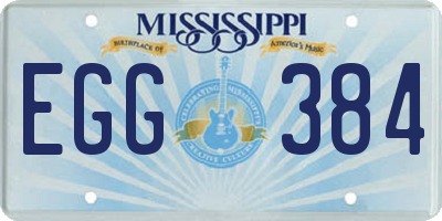 MS license plate EGG384