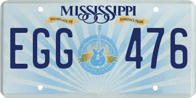 MS license plate EGG476