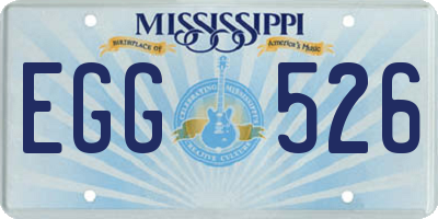 MS license plate EGG526