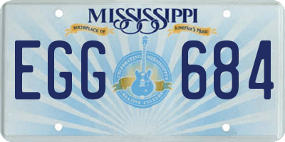 MS license plate EGG684