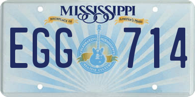 MS license plate EGG714