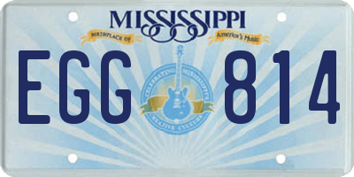 MS license plate EGG814