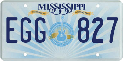 MS license plate EGG827