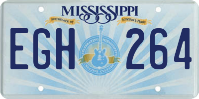 MS license plate EGH264