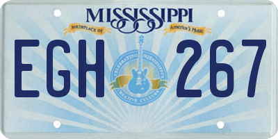 MS license plate EGH267