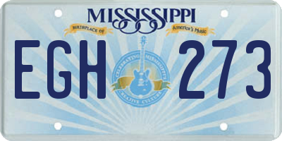 MS license plate EGH273