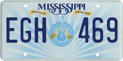 MS license plate EGH469