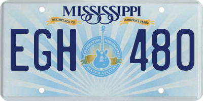 MS license plate EGH480