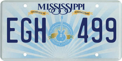 MS license plate EGH499