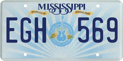 MS license plate EGH569