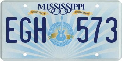 MS license plate EGH573
