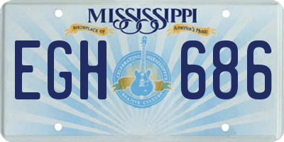 MS license plate EGH686