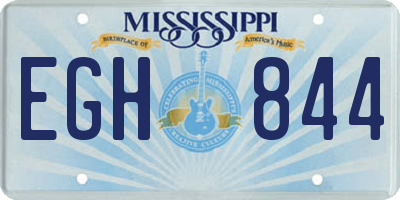 MS license plate EGH844
