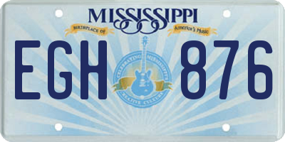 MS license plate EGH876