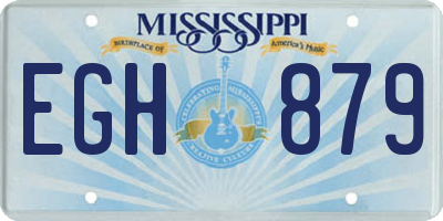 MS license plate EGH879