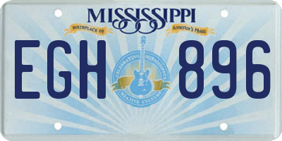 MS license plate EGH896